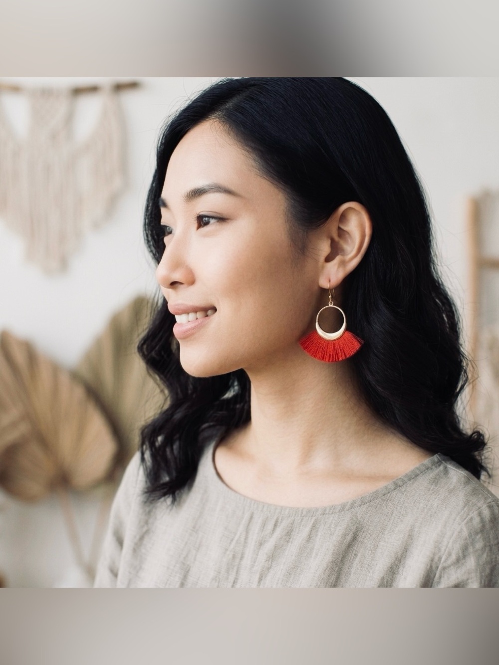 Boho style tassel earrings
